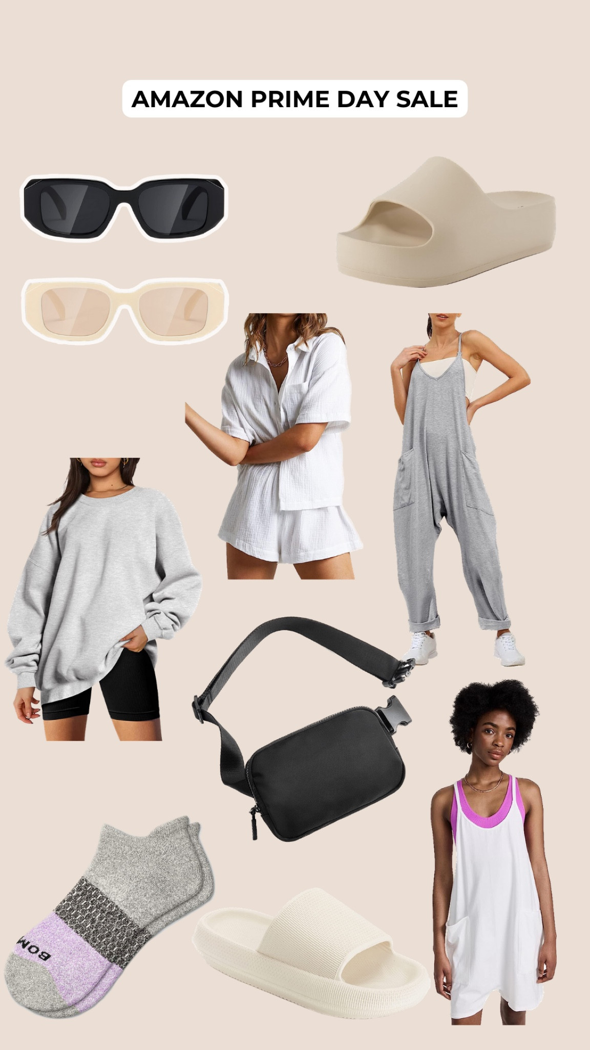 Amazon prime sale - women’s fashion

Sunglasses, linen lounge set, free people hot shot onesie and dupes, belt bag, platform sandals, bombas socks

#LTKxPrimeDay #LTKunder50 #LTKsalealert