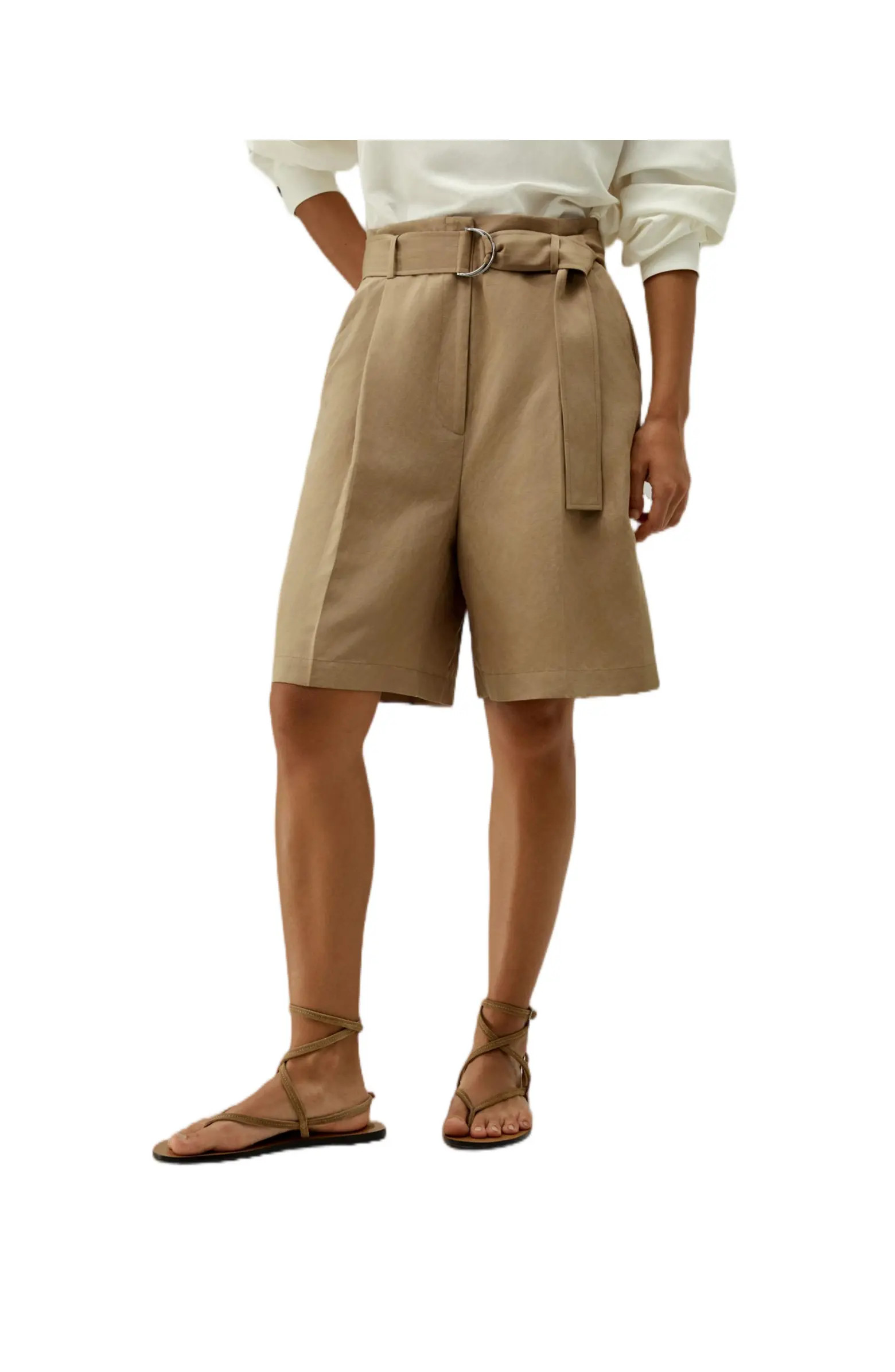 Chic Silk-Linen Blend Bermuda Shorts | Nordstrom