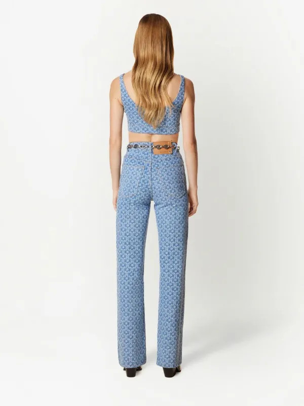 patterned straight-leg jeans | Farfetch Global