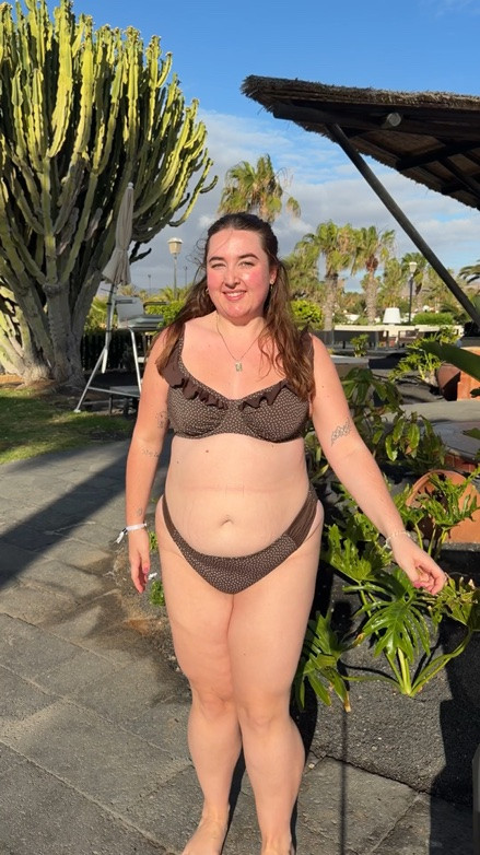 Brown polka dot bikini✨ love that the top comes in bra sizes!! I’m wearing a 36E and a size 18🤎🤎

#LTKplussize #LTKmidsize #LTKsummer