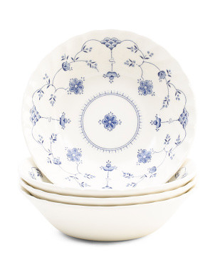 Made In England Set Of 4 Fin Scalloped Oatmeal Bowls | Kitchen & Dining Room | Marshalls | Marshalls