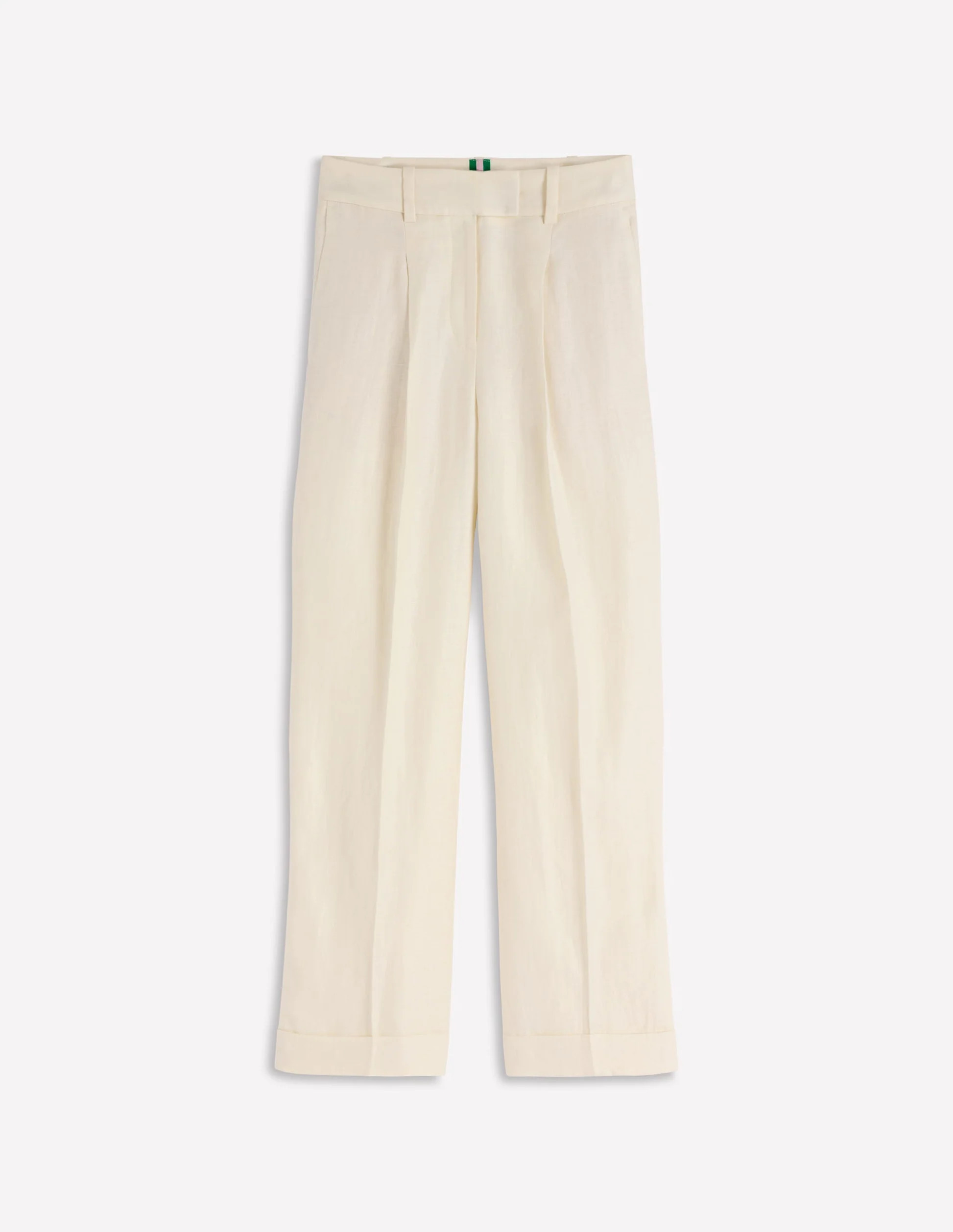 Chiswick Crop Linen Pants-Ivory | Boden (US)