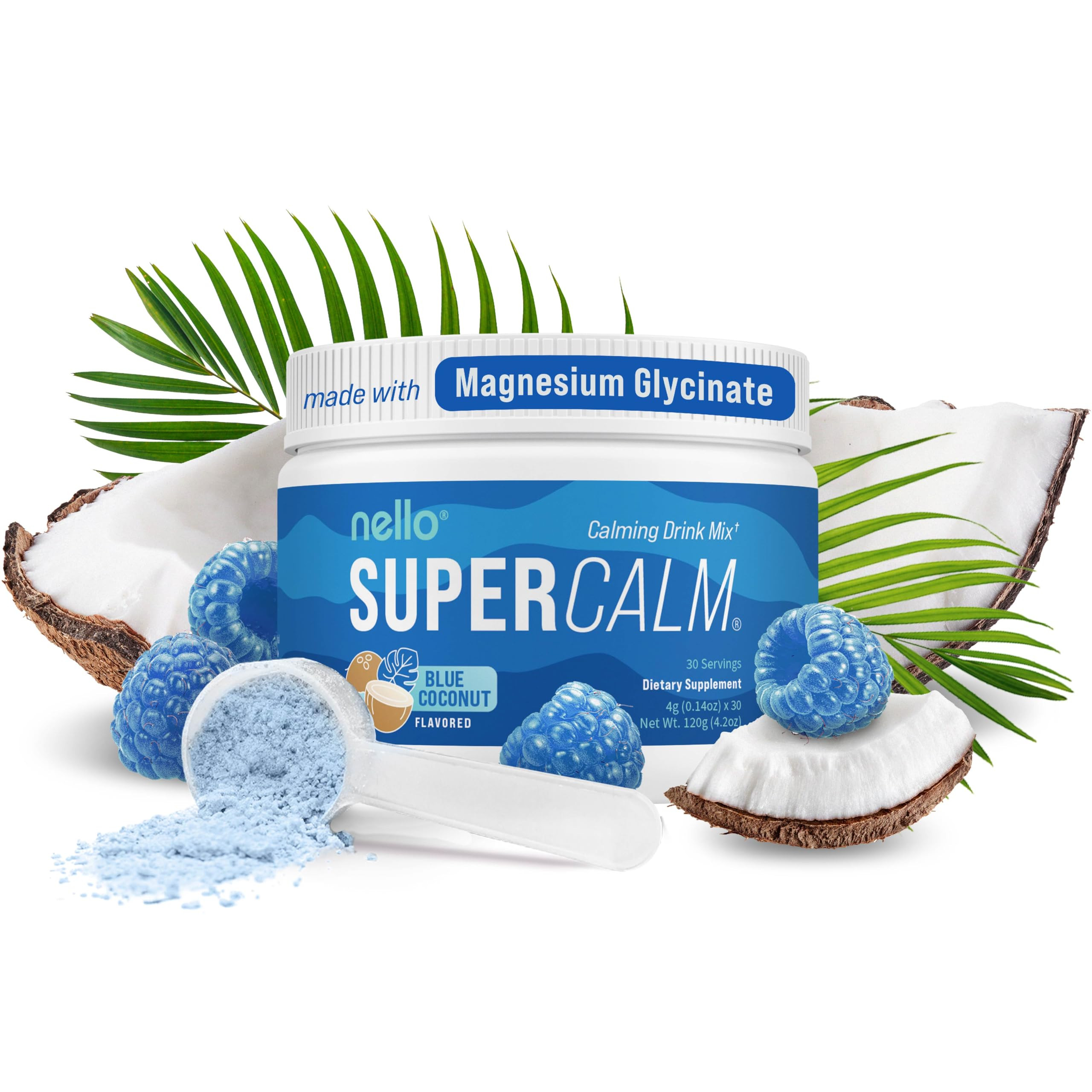 Nello Supercalm Powdered Drink Mix Tub, Cortisol Reducer* and Sleep Aid Supplement, L Theanine, K... | Amazon (US)