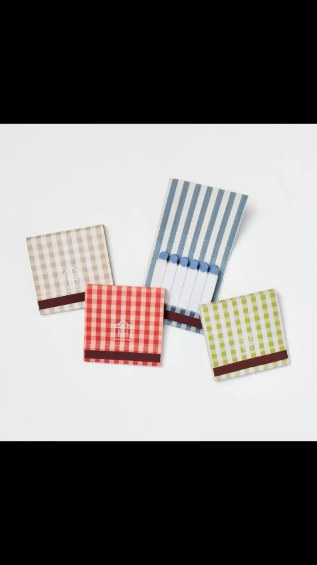 How cute are these gingham check matchbooks?

These would be so cute sitting beside your favorite candle, or wrapped up with a candle as a gift. 

gingham • gifts • candle •

#LTKHome #LTKdayinmylife #LTKOver40