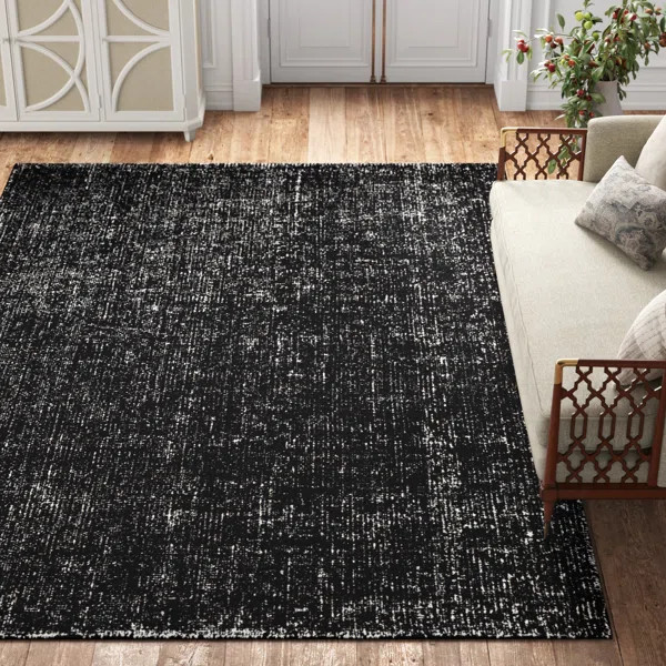 Emma Handmade Black/White Rug | Wayfair North America