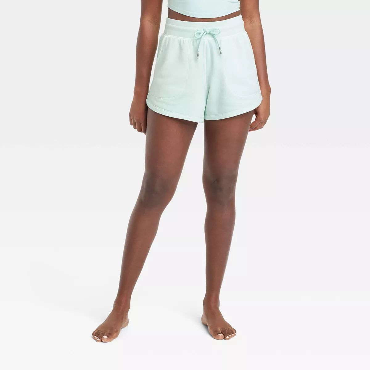 Women's Fleece High-Rise Shorts 3.5" - All In Motion™ Mint Green XS | Target