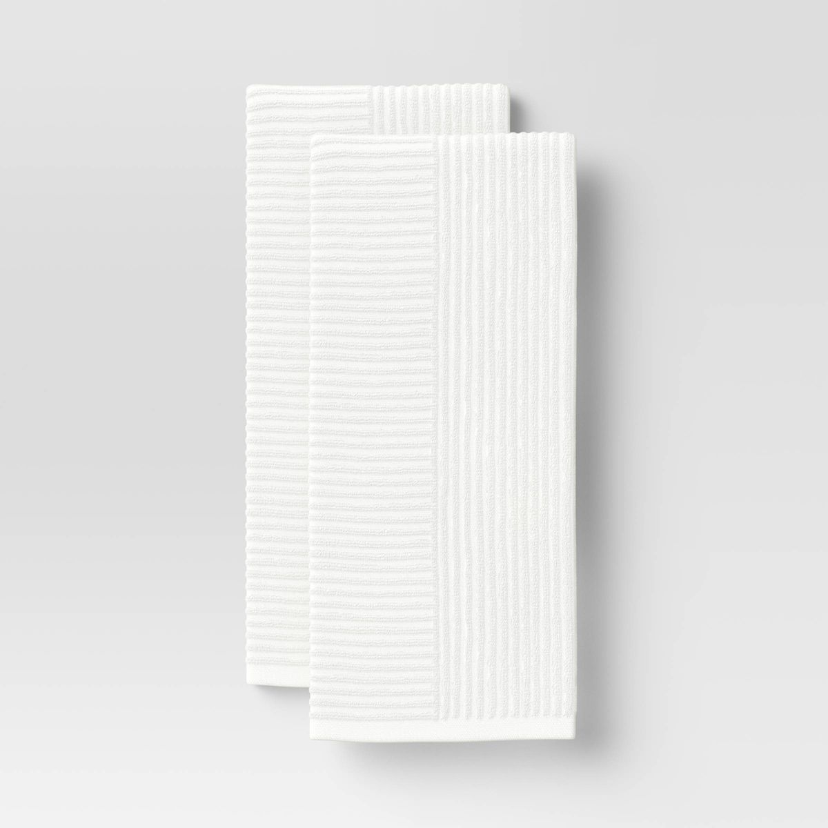 2pk Cotton Solid Ribbed Terry Kitchen Towels - Project 62™ | Target
