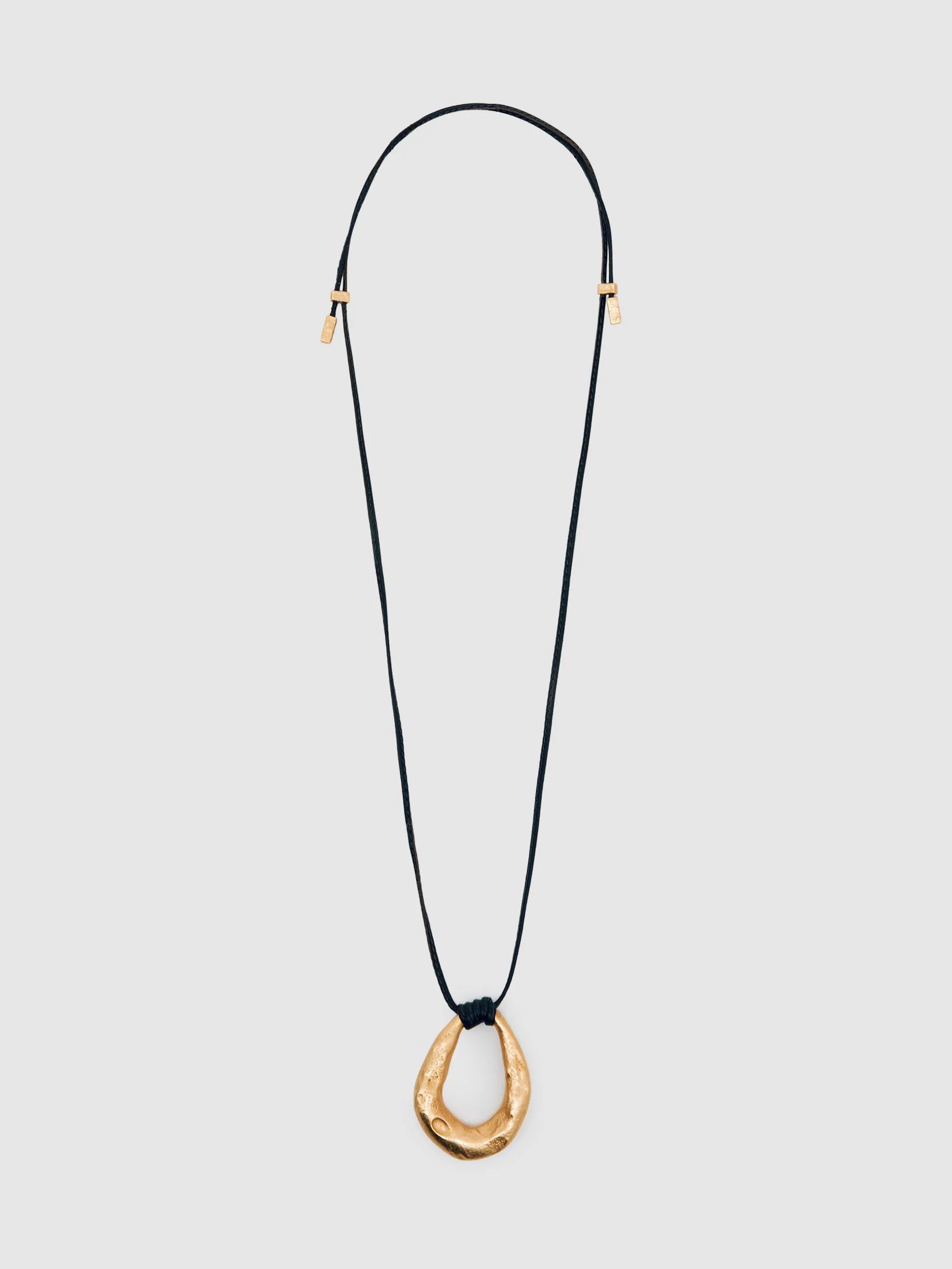 Reiss Reiss Gold Tone Momo Molten Link Pendant Necklace | Next US