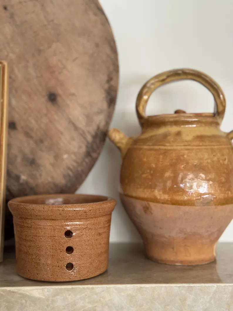 Vintage French Stoneware Cheese Mold: Farmhouse Kitchen Decor (4.25" Diameter) - Etsy | Etsy (US)