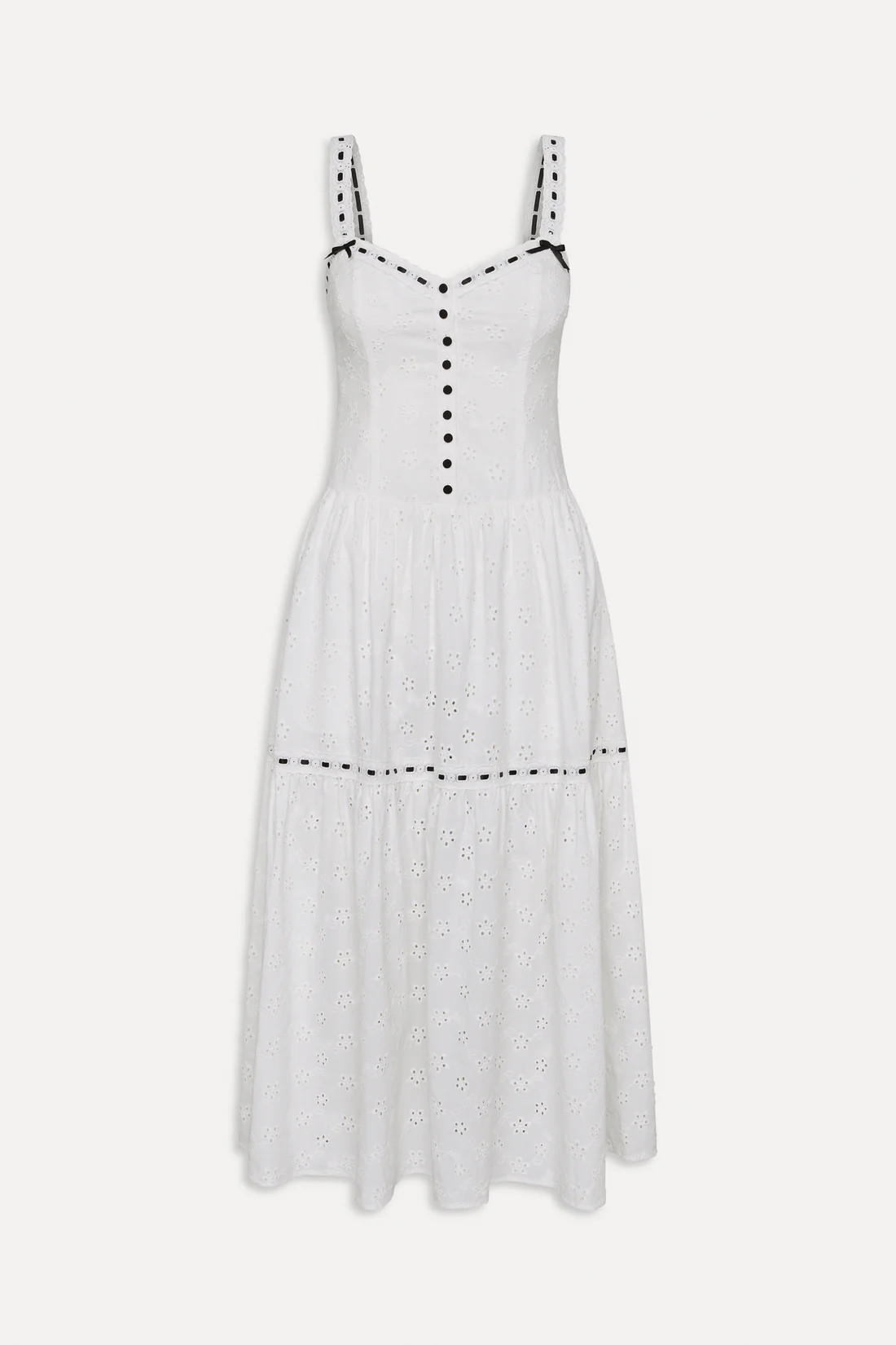 x BELLA HADID Bishop Eyelet Maxi Dress | Frankies Bikinis