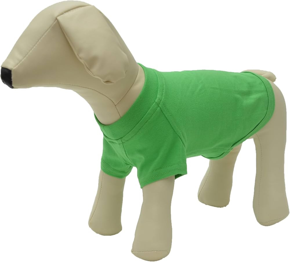 Lovelonglong Pet Clothing Dog Costumes Basic Blank T-Shirt Tee Shirts for Small Dogs Green XS | Amazon (US)