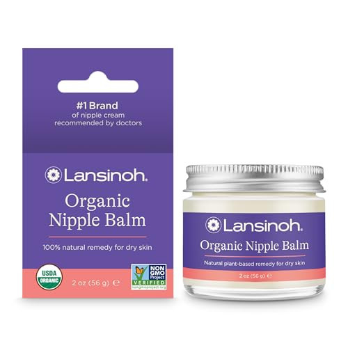 Lansinoh Organic Nipple Butter, Nipple Cream Safe for Breastfeeding Baby, Postpartum Essentials for Mom, 2 Ounces | Amazon (US)