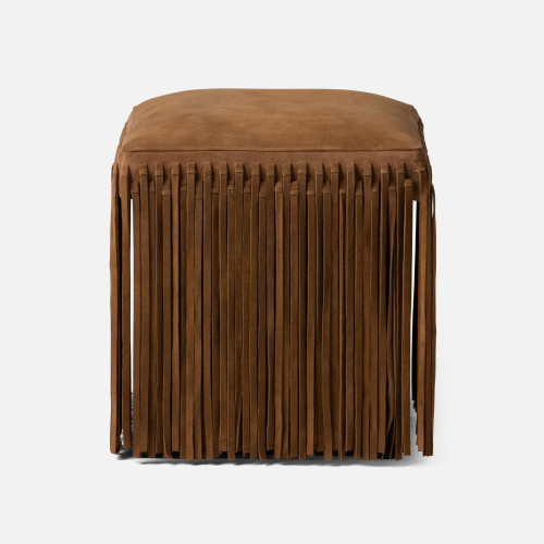 Made Goods Hallie Stool 18 in W X 18 in D X 20 in H Camel Suede | Gracious Style