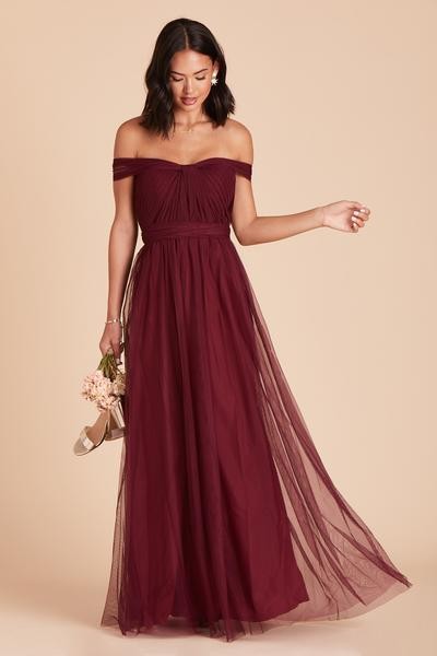 marsala maroon bridesmaid dresses