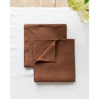 Linen Napkins in Chocolate Brown, Set Of Table Napkins, Durable & Stylish 100% Flax Linen, Rustic Decor | Etsy (US)
