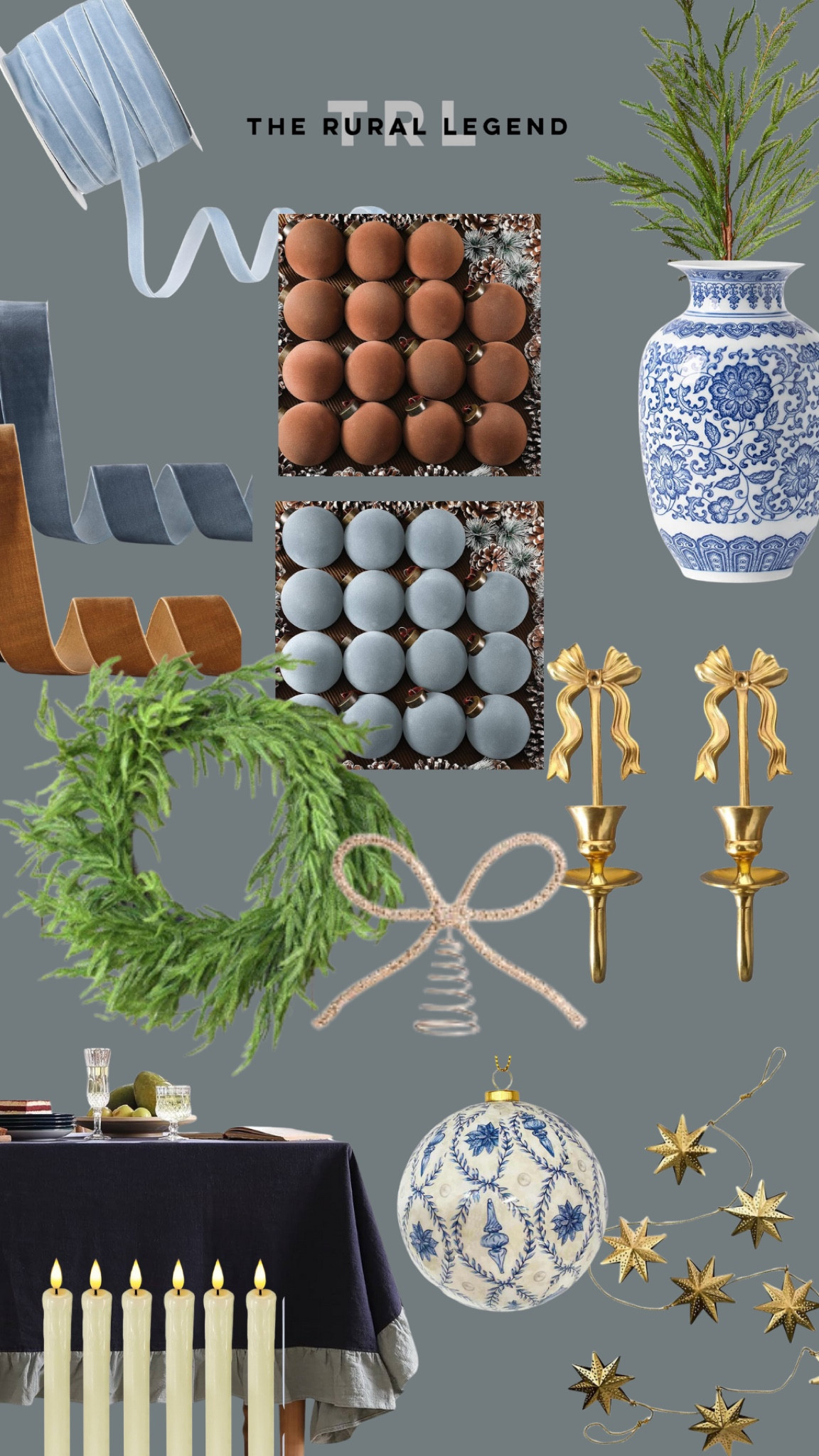 Blue & Amber brown Christmas decor - Victorian vintage English Christmas

#LTKHoliday #LTKHome #LTKSeasonal