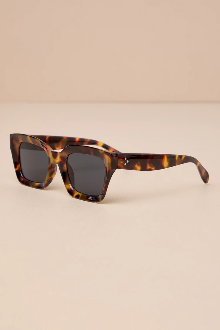 Chic Possibilities Brown Tortoise Square Sunglasses | Lulus