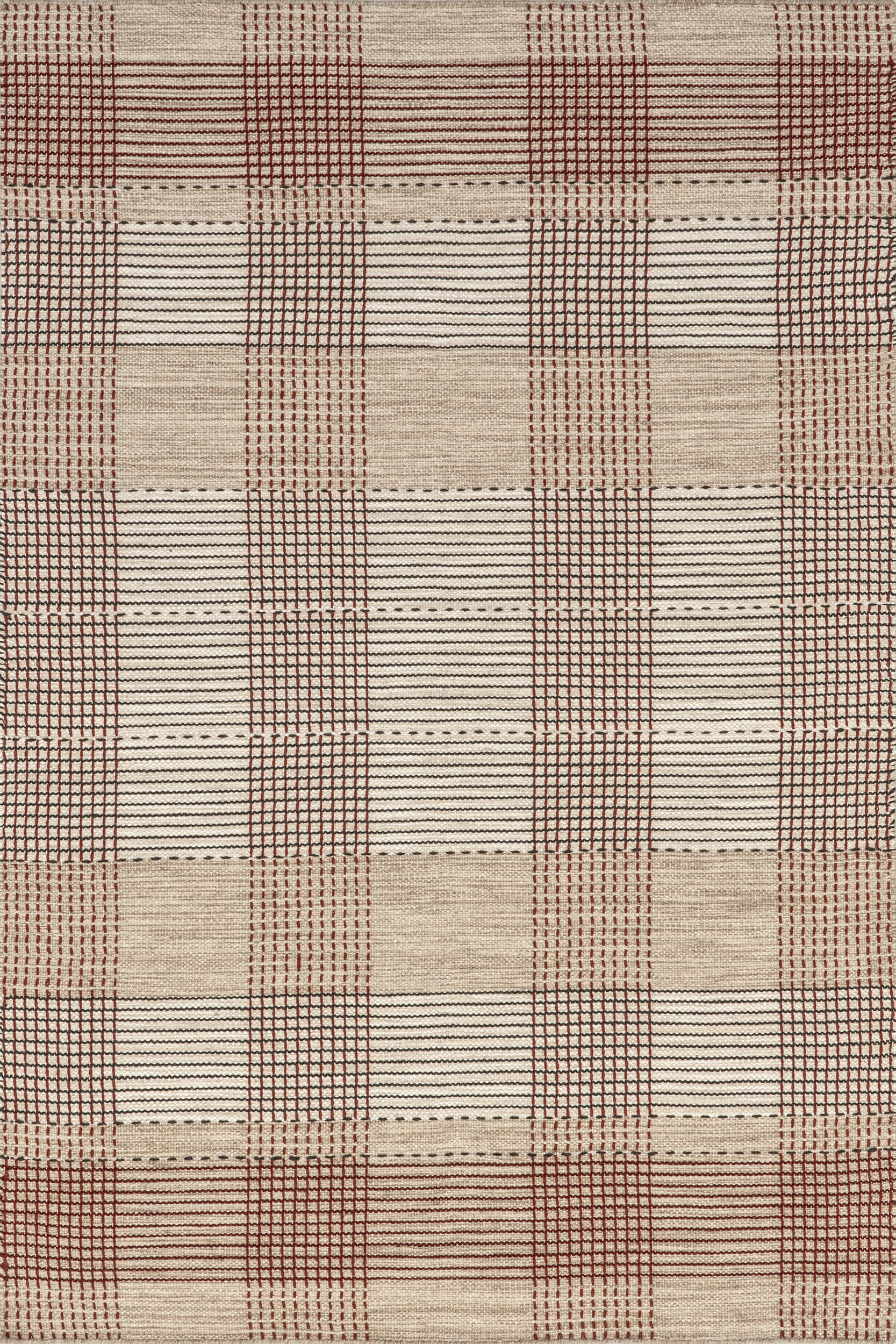 Beige Oregon Plaid Wool 4' x 6' rug | Rugs USA