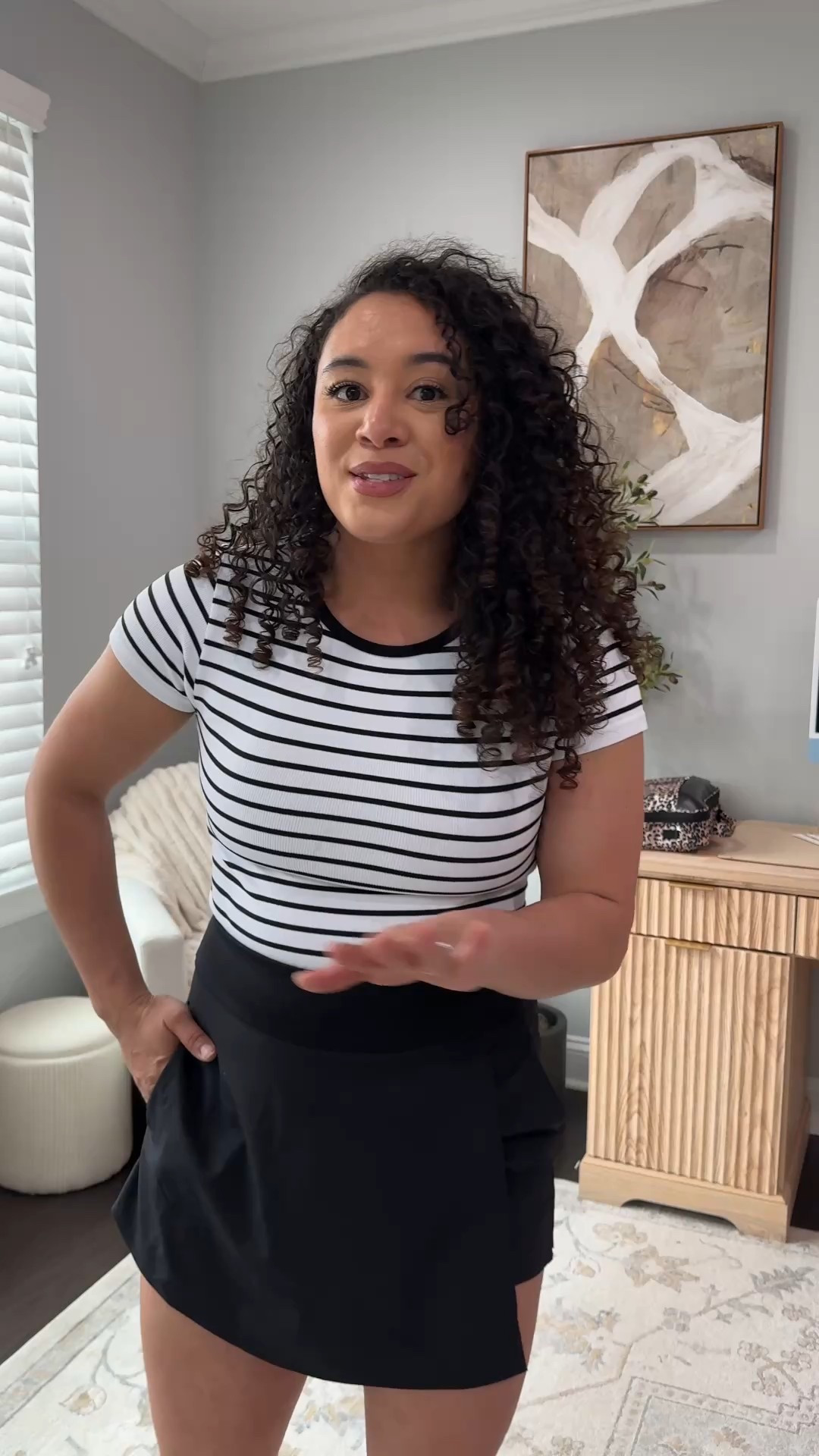 Walmart top and skort size large top very comfortable and stretchy and size medium skort large fits better #walmart #walmartstyle #walmartfashion