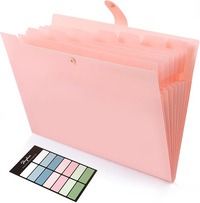 SKYDUE Expanding File Organizer with 8 Pockets, Accordion File Folders with Labels, Portable Docu... | Amazon (US)