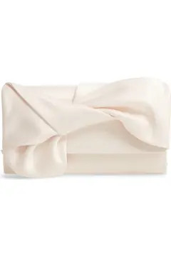 Bow Flap Satin Clutch | Nordstrom