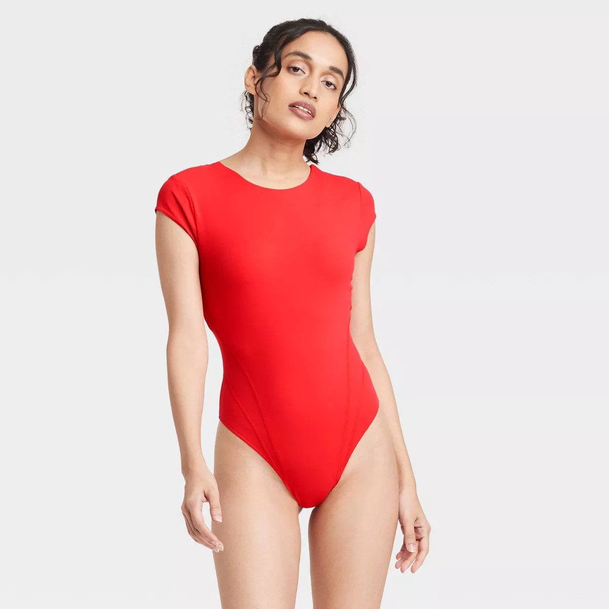 Women's Low Back Short Sleeve Active Bodysuit - JoyLab™ | Target