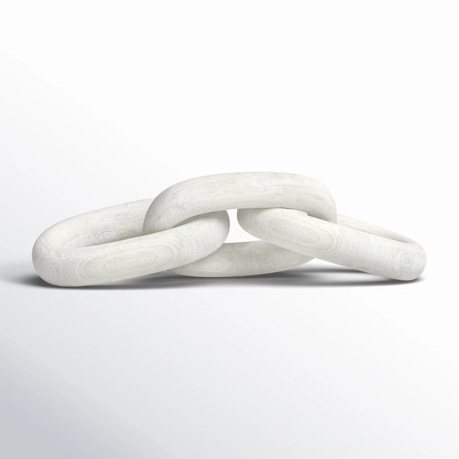 Joss & Main Decorative Object Paulownia Wood Sculptural Interlocking Chain Link Design Modern Acc... | Wayfair North America