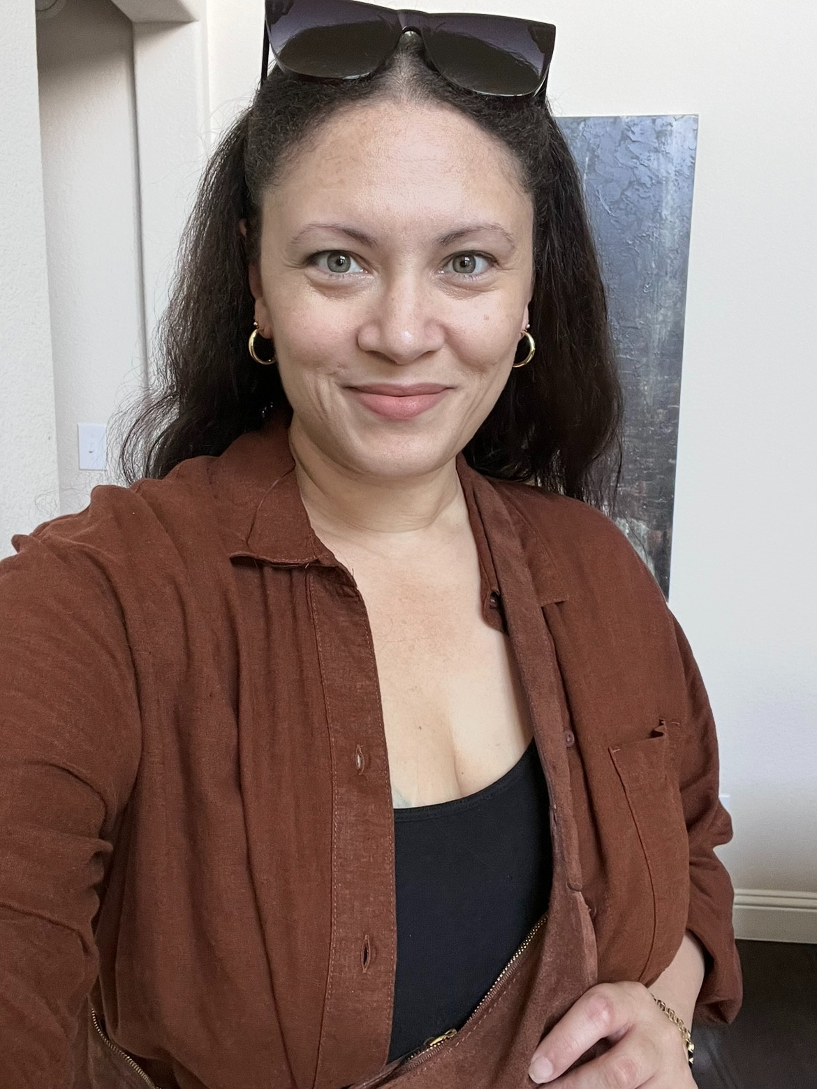 Some may not think this is a summer look because of the dark colors but it is my aesthetic year round. The top is linen so of course it is summer friendly! 

 #LTKootd #LTKSeasonal #LTKMidsize
