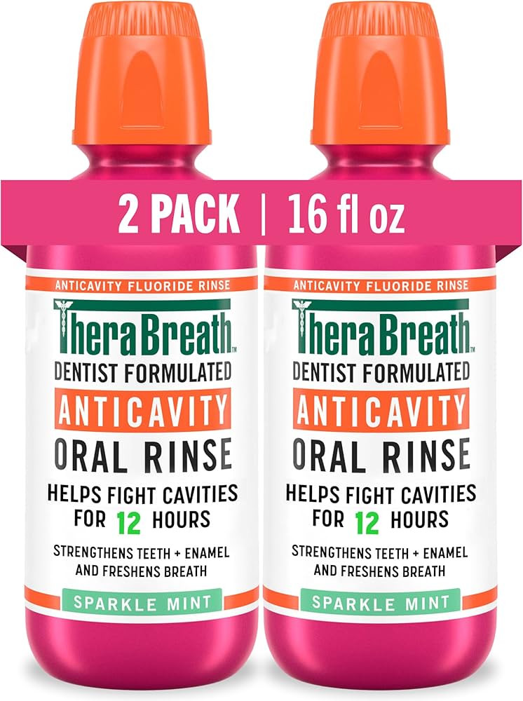 TheraBreath Anticavity Fluoride Oral Rinse Mouthwash, Fights Cavities, Strengthens Enamel and Fre... | Amazon (US)