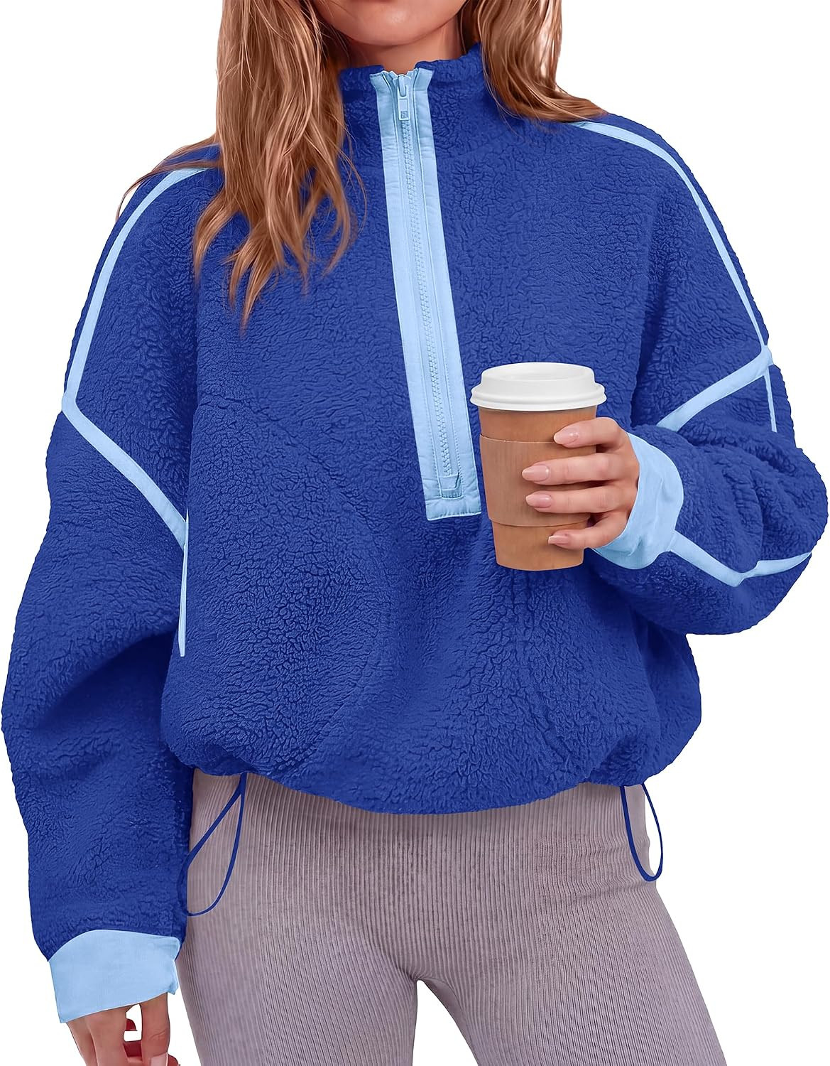 KIRUNDO Womens Half Zip Fleece Pullover Sherpa Sweatshirts | Amazon (US)