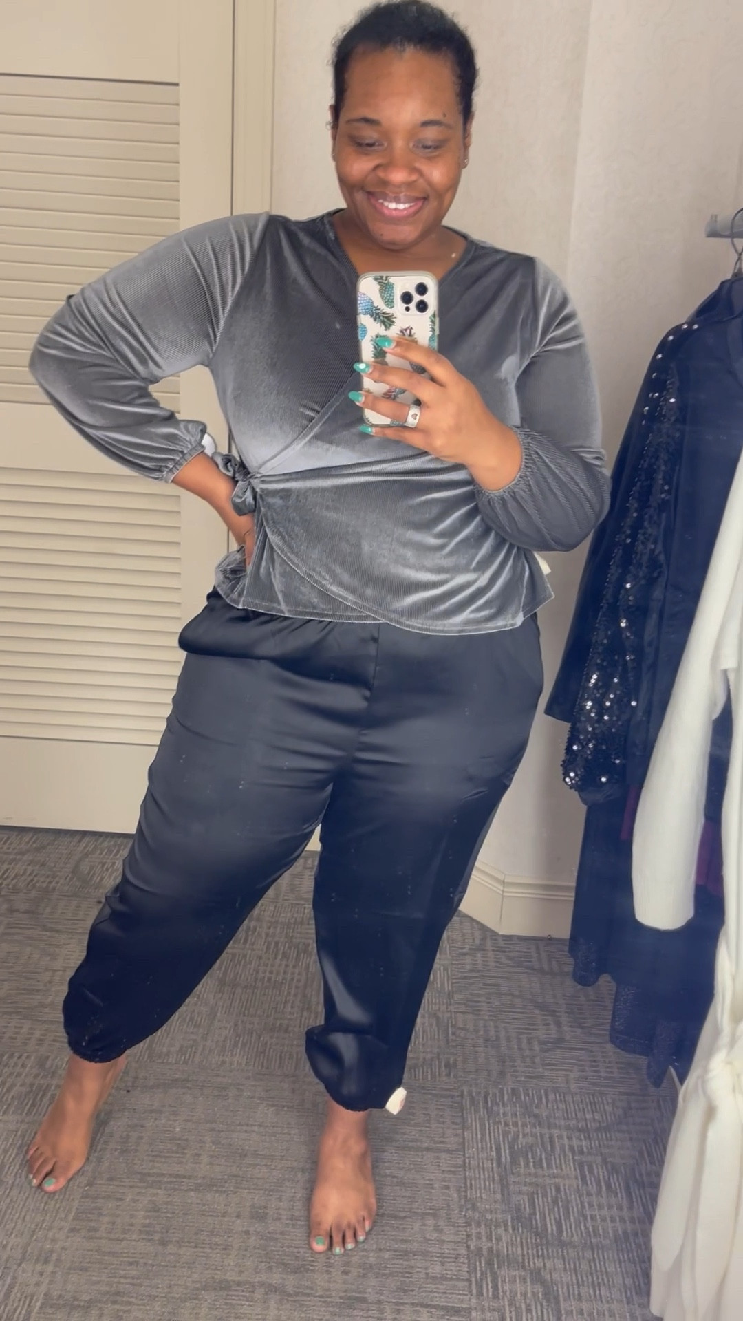 #joggers #velvet #satin #wraptop

Great versatile pieces that can transition from day to night✨

#LTKworkwear #LTKcurves #LTKsalealert