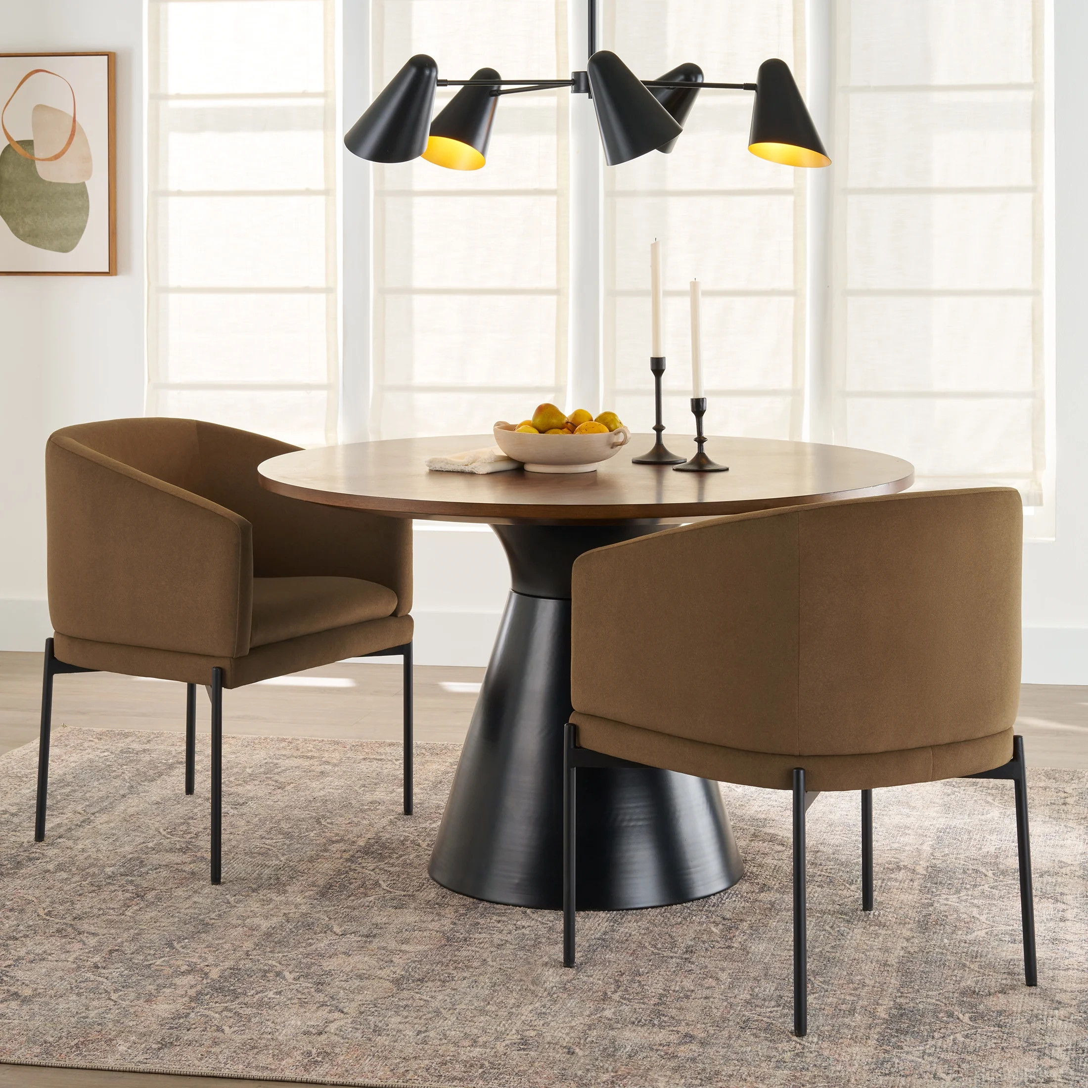 Better Home and Garden Wyatt velvet Dining Chair 2pk, Vesper Tobacco | Walmart (US)