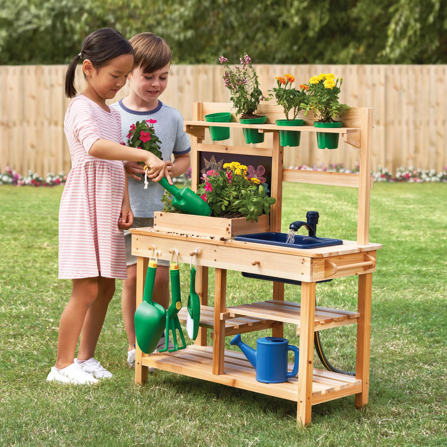 Member's Mark Garden Play Wooden Mud Kitchen | Sam's Club