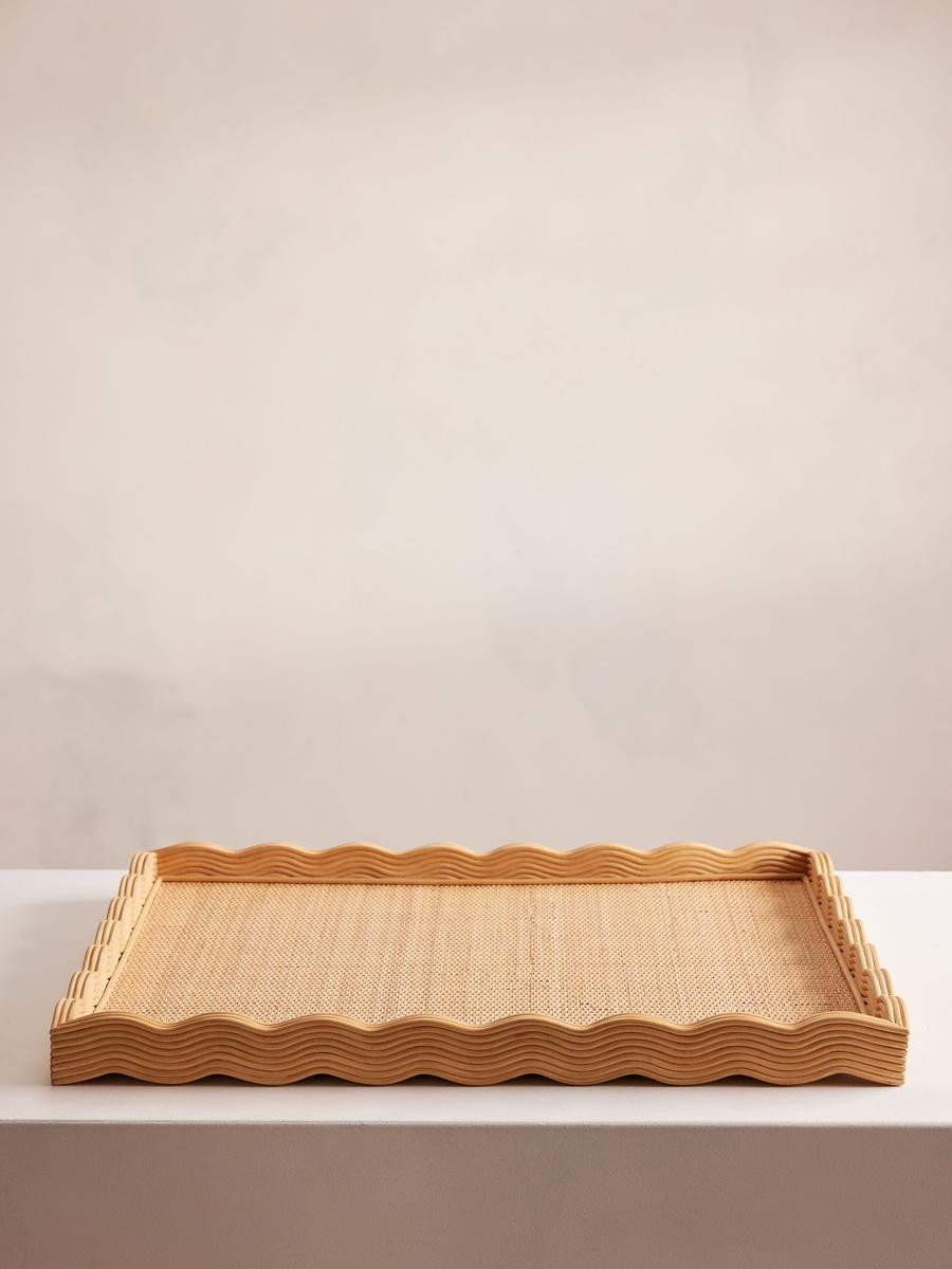 Pangbourne Rattan Ottoman Tray, Large | Soho Home Ltd