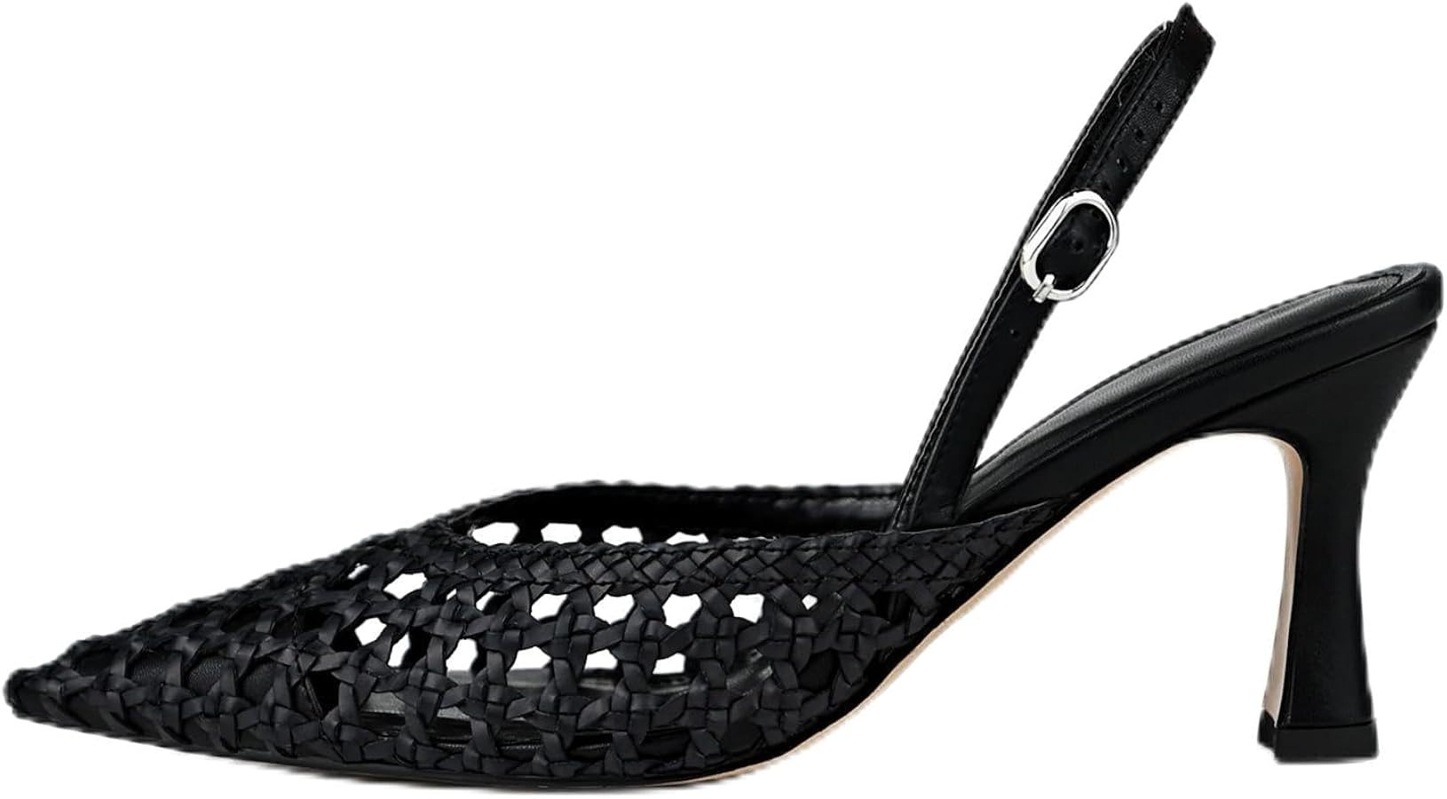 Women's Woven Slingback Heels Pointed Toe Pumps 3.5 in | Amazon (US)
