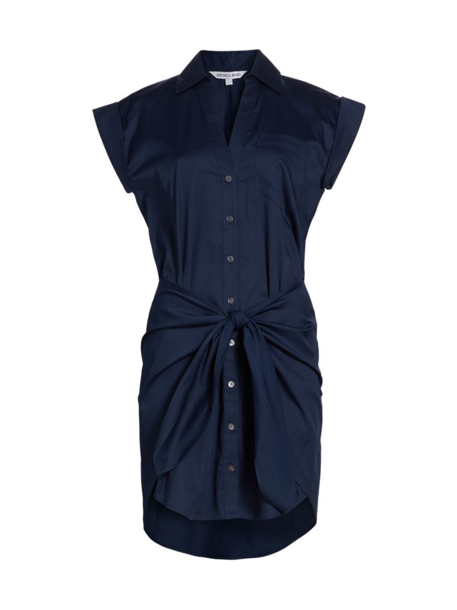 Aimee Cotton-Blend Tie-Waist Shirtdress | Saks Fifth Avenue