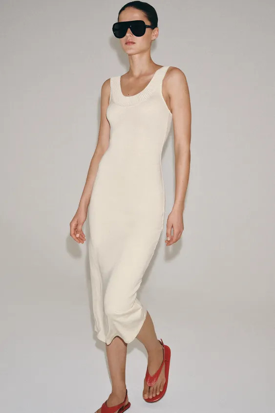RIBBED HALTERNECK DRESS | Zara UK