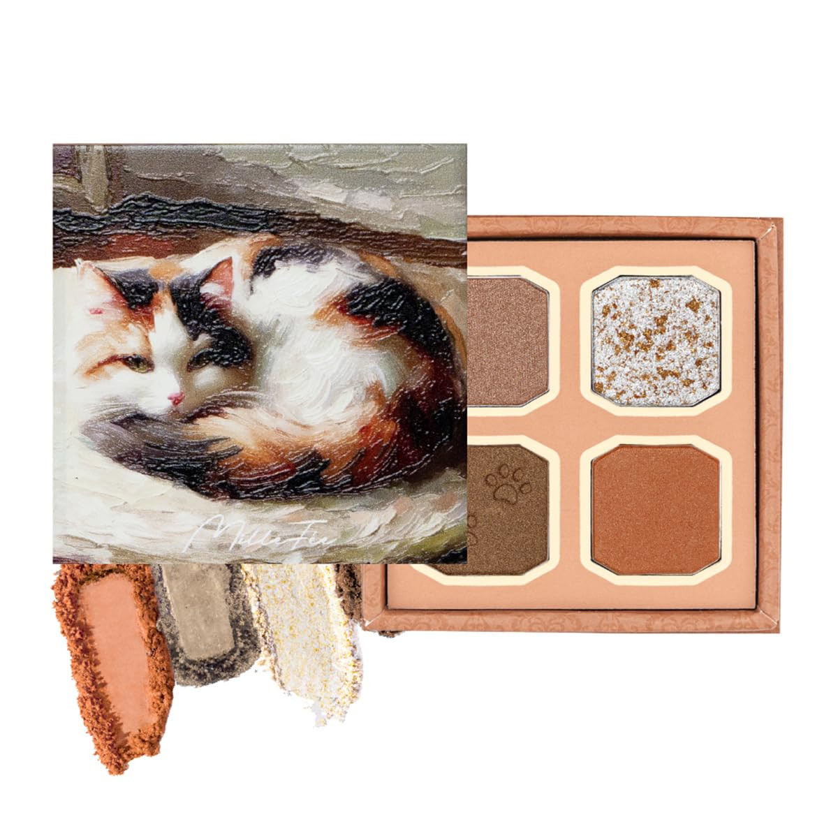 MilleFée My Kitty Eyeshadow Palette, pearlescent, sequin eyeshadow, fine glitter, shimmer eyesha... | Amazon (US)