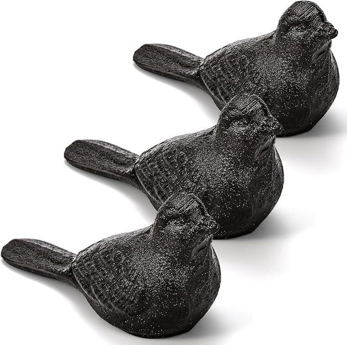 ZOOFOX 3 Pack Cast Iron Door Stopper, Decorative Door Stop, Heavy Duty Rustic Bird Door Stop Wedg... | Amazon (US)