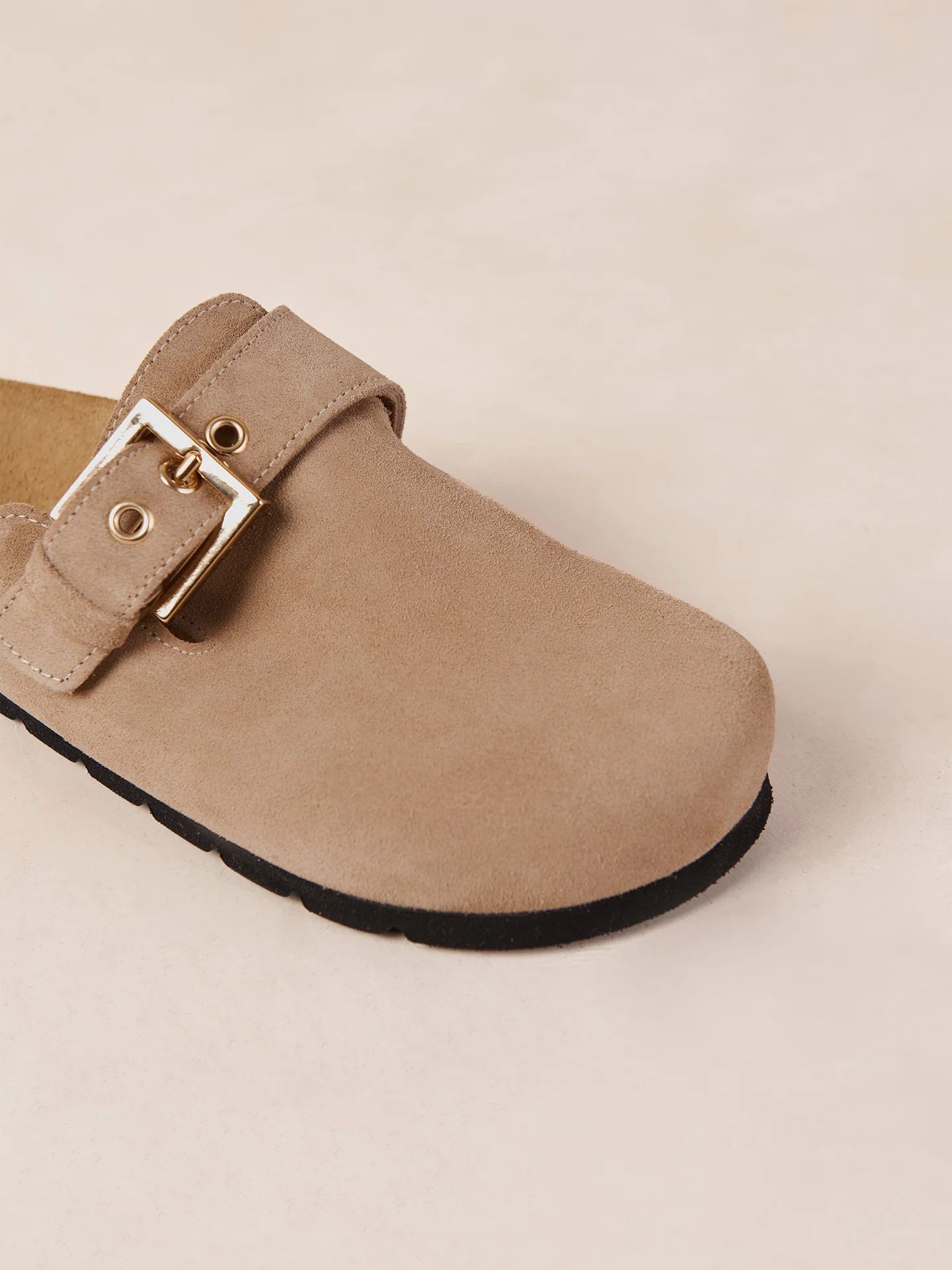 COZY SUEDE MULE - TAUPE LEATHER | Carbon38
