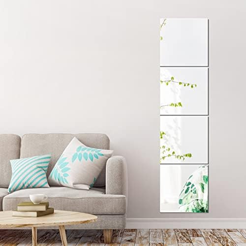 ADISEN Acrylic Mirror Tiles for Home Decor 48'' x 12'', Extra Thick 1/8", Shatterproof Full Length M | Amazon (US)