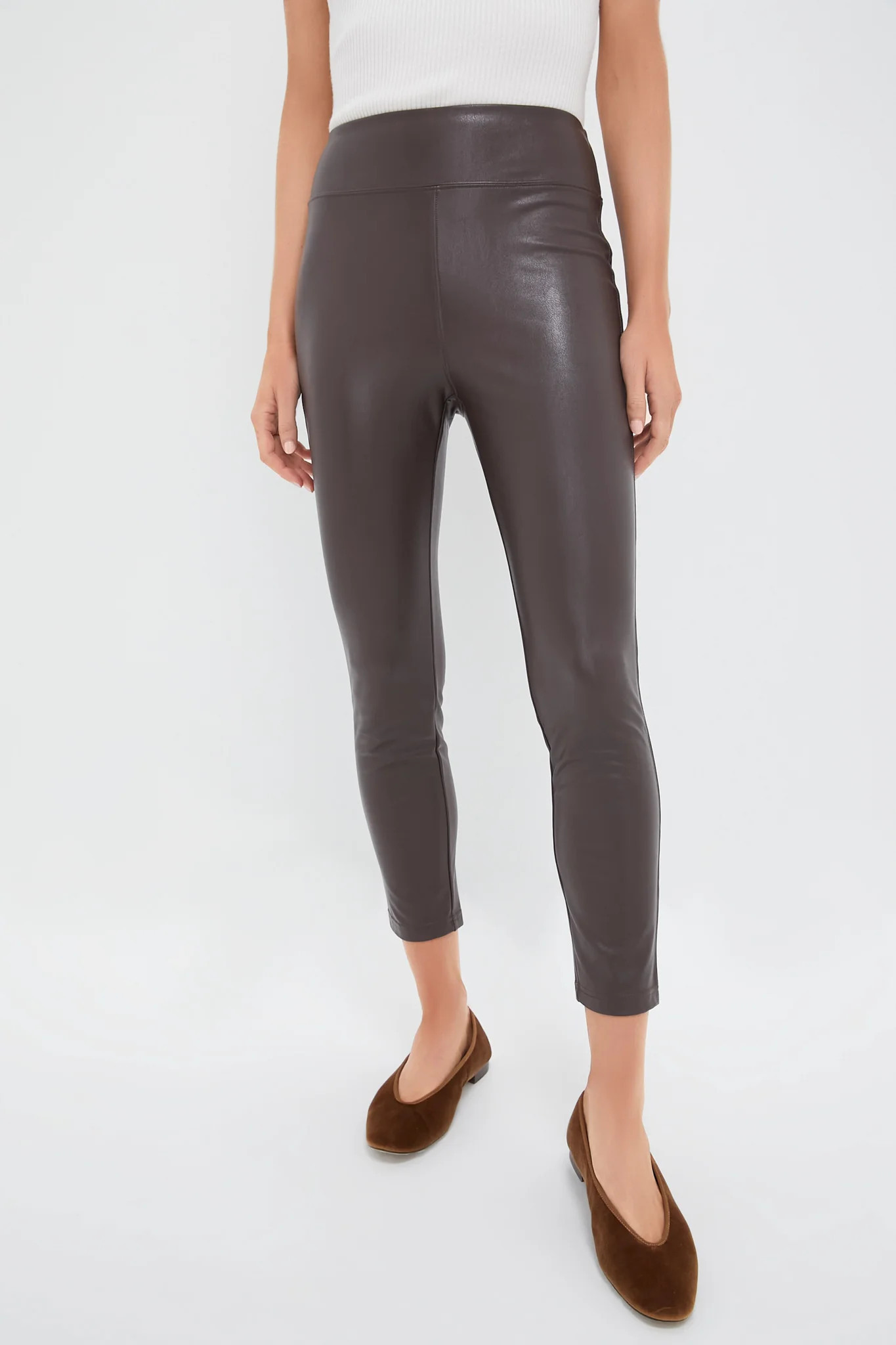 Brown Leather Leggings | Tuckernuck (US)