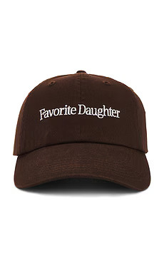 Favorite Daughter Classic Logo Baseball Hat in Brown & White from Revolve.com | Revolve Clothing (Global)