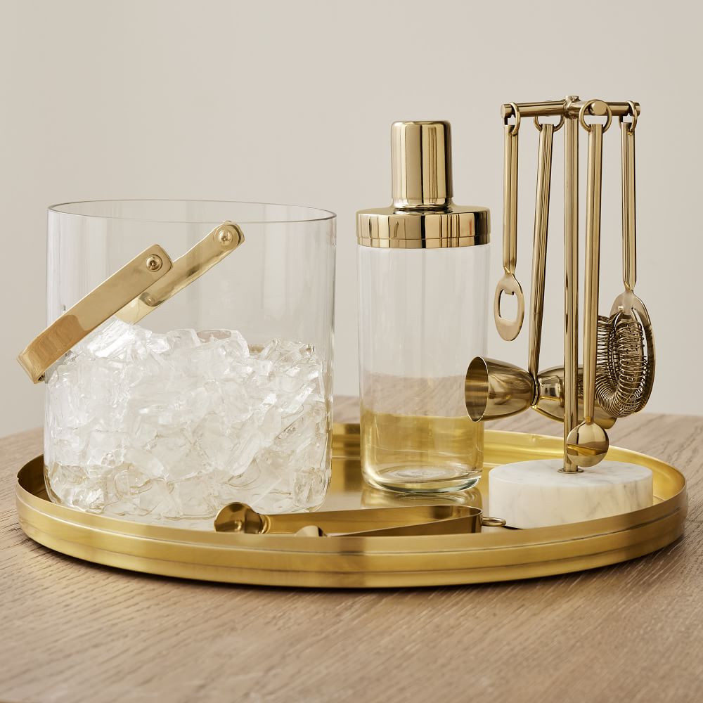 Archer Barware Collection, Cocktail Shaker, Brass | West Elm (US)