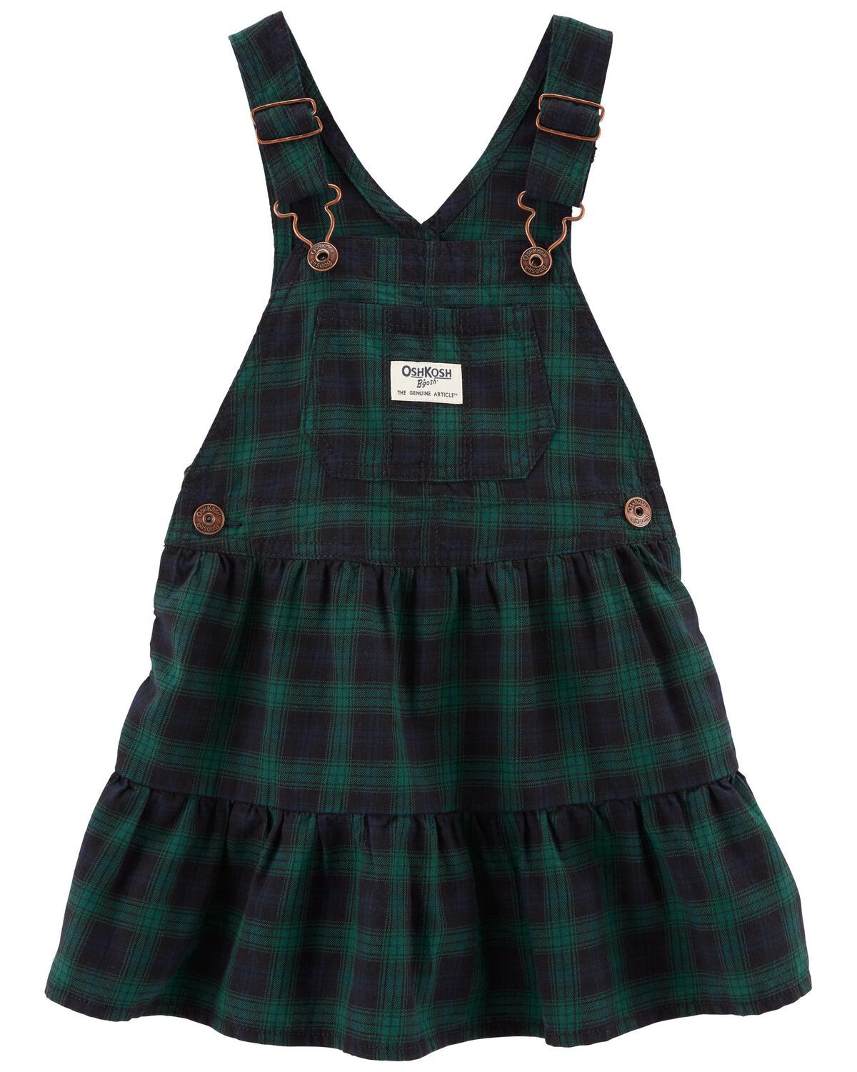 Green Plaid Toddler Plaid Jumper Dress | oshkosh.com | OshKosh B'gosh