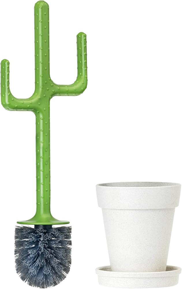 Vigar Cactus Toilet Brush Set, Toilet Brush and Holder Set with Cactus-Shaped Handle, Planter Bas... | Amazon (US)