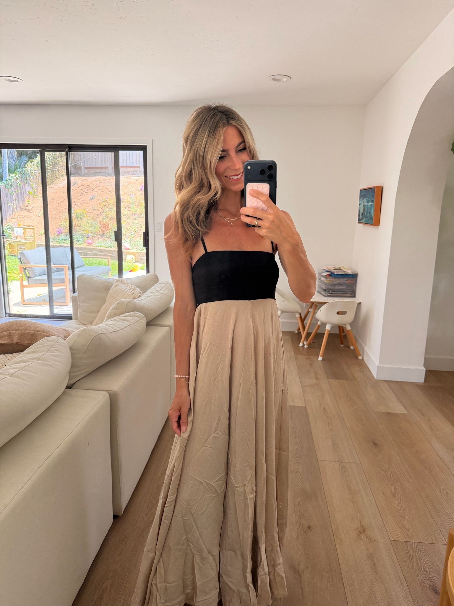 USE TENLEY40 for 40% off!! This dress instantly made me think vacation dinners, sunset cocktails, and summer nights by the water. 🖤🤍

The black and neutral color blocking makes it feel so timeless, and it’s one of those dresses you can dress up with heels or keep more casual with flat sandals. Such an easy piece to pack for vacation or wear to a summer event. Wearing XS

Don’t forget—VICI’s Endless Summer Sale is happening now! Use my code TENLEY40 for 40% off. ✨

VICI, VICI Endless Summer Sale, TENLEY40, color block dress, black and tan dress, neutral maxi dress, vacation dress, resort wear, vacation outfit, beach vacation style, coastal chic, date night dress, dinner outfit, cocktail dress, summer wedding guest dress, elegant maxi dress, flowy dress, effortless style, chic vacation outfit, summer to fall outfit, beach dinner outfit, women’s fashion.

#LTKootd #LTKOver40 #LTKTravel