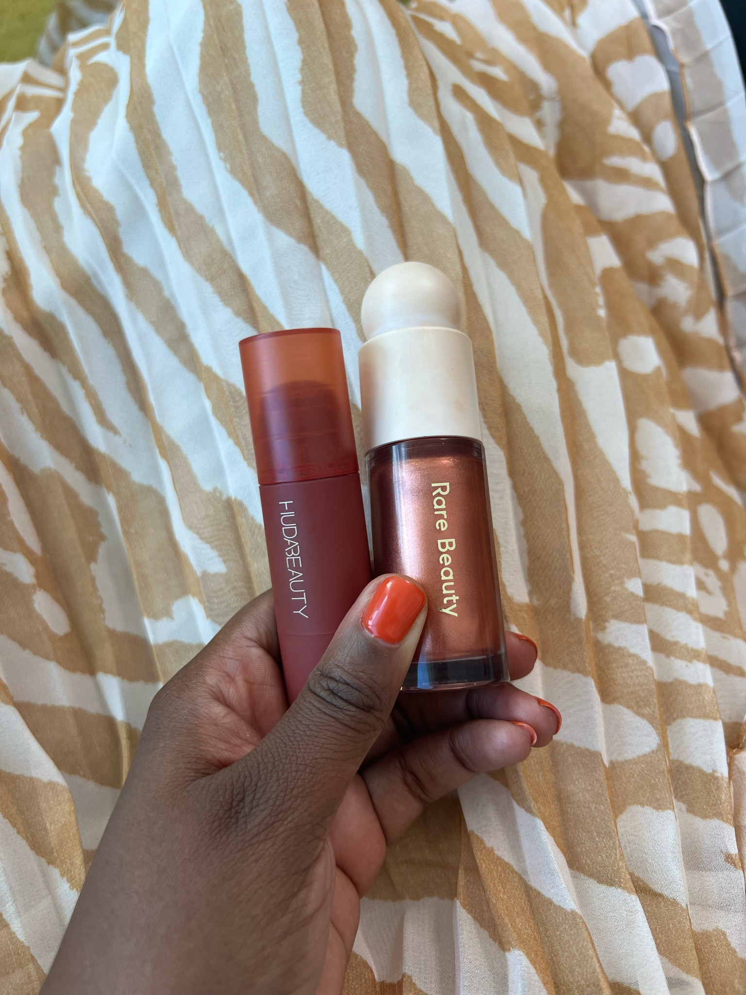 Some makeup favorites as of late — I use the Rare Beauty highlighter in “Captivate,” and the Huda Beauty blush stick in “Rebel Red!"

#LTKbeauty #LTKunder100