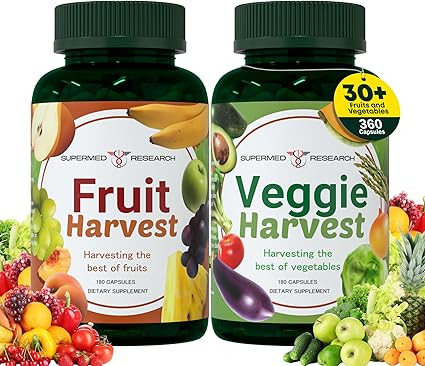 Fruits and Vegetables Supplements – 2 Pack Combination Fruit & Veggies Supplement – Whole Foo... | Amazon (US)
