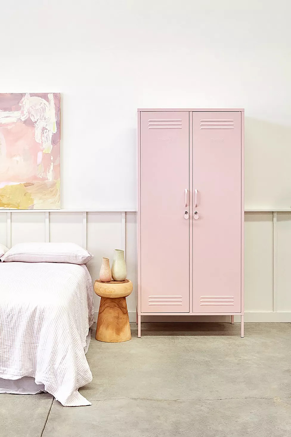 Mustard Made Blush Twinny Locker | Urban Outfitters UK